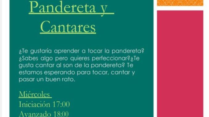 Taller de Pandereta y Cantares con Covadonga Barcena en el Centro Cultural Estaños, Camargo