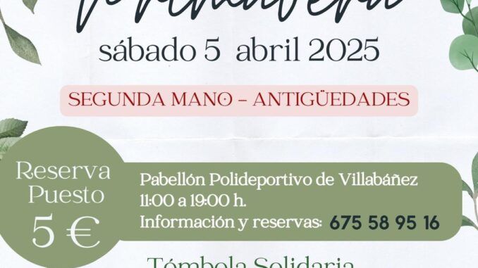 Sábado 5 de abril se celebrará el Mercado las cuatro estaciones de Castañeda