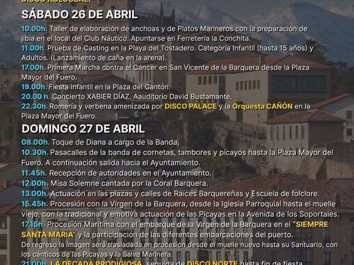 Del viernes 25 al domingo 27 de abril. La Folía en San Vicente de la Barquera.