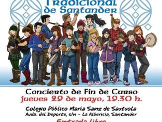 Jueves 29 de mayo, 19.30 Concierto fin de curso de la Escuela de Música Tradicional de Santander