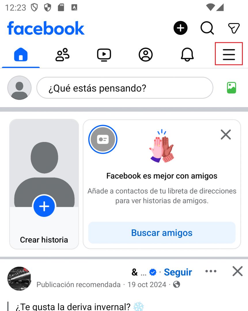 Configuración Facebook